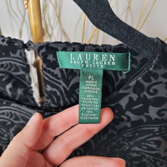 Lauren Ralph Lauren Blouse Womens Petite Large - Picture 5 of 7